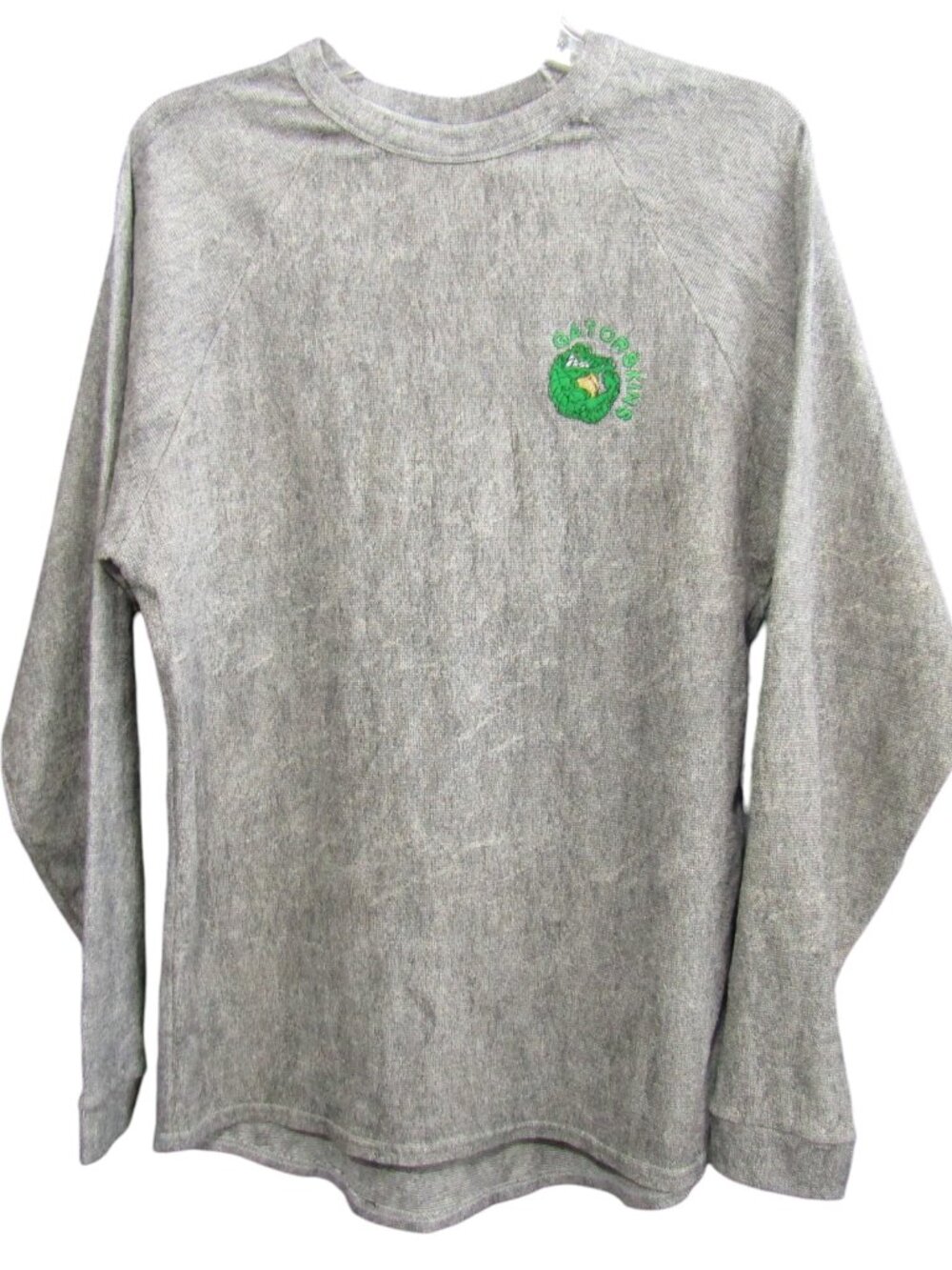 Gatorskins Thermal Long Sleeve Shirt Mens Sz L Gray Base Layer Pullover Crewneck